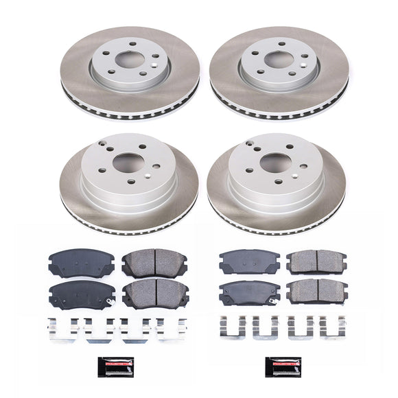 PowerStop Semi-Coated Rotor and Low-Dust Ceramic Brake Pad Kit