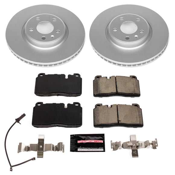 PowerStop Genuine Geomet Coated Rotor and Carbon-Fiber Ceramic Brake Pad Kit