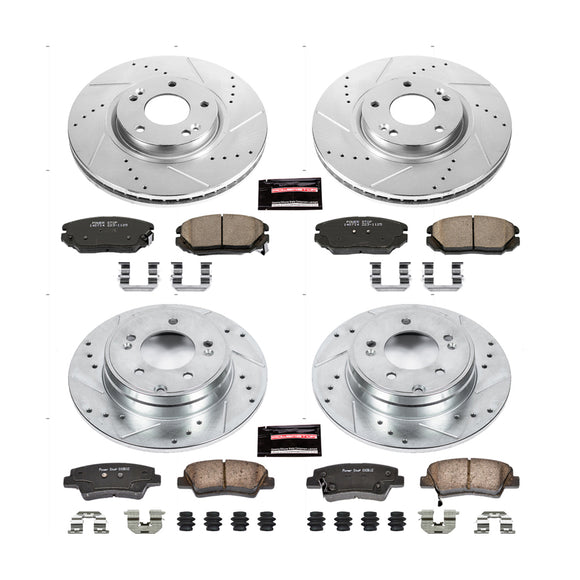 PowerStop Z23 Daily Driver Carbon-Fiber Ceramic Brake Pad and Drilled & Slotted