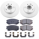 PowerStop Genuine Geomet Coated Rotor and Low-Dust Ceramic Brake Pad Kit