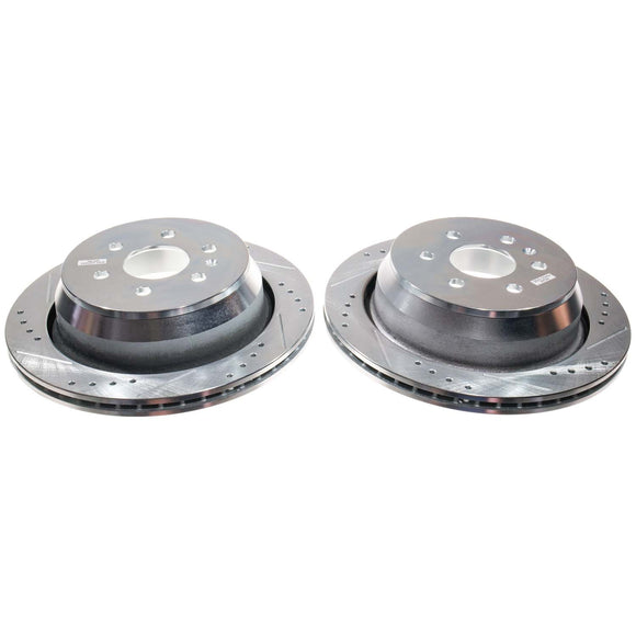 PowerStop Evolution Drilled Slotted Rotors Pair Rear For Chevrolet Colorado