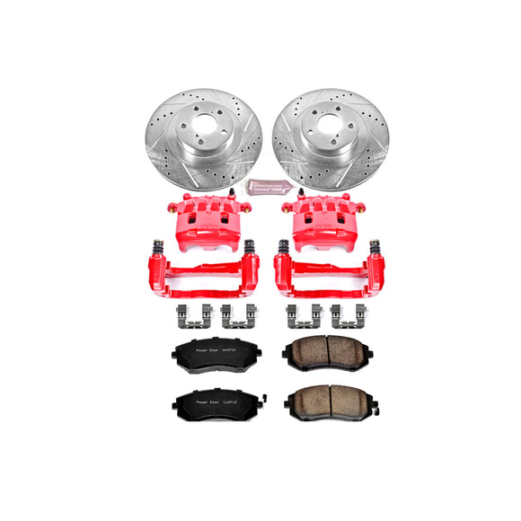 PowerStop Z23 Daily Driver Carbon-Fiber Ceramic Pads Drilled & Slotted Rotor & C