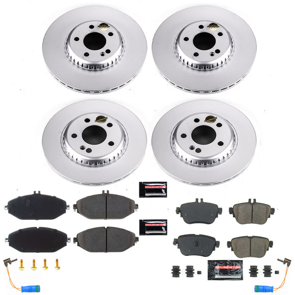 PowerStop Genuine Geomet Coated Rotor and Carbon-Fiber Ceramic Brake Pad Kit