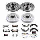 PowerStop Z36 Ceramic Brake Pads with Drilled Slotted Rotors and Drum Shoe Kit