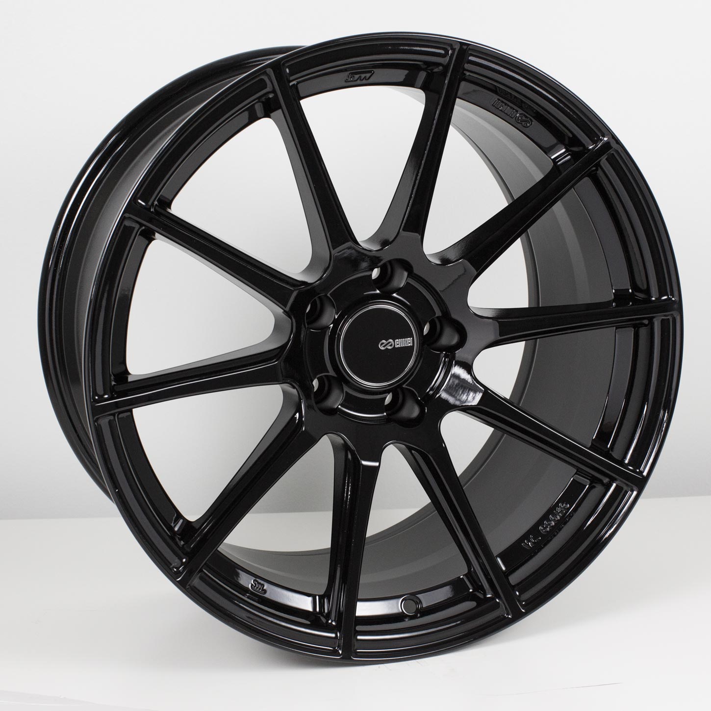 18X8.5 Enkei TS10 Wheel/Rim Gloss Black 5x114.3 ET35 18-8.5 5-114.3 Each