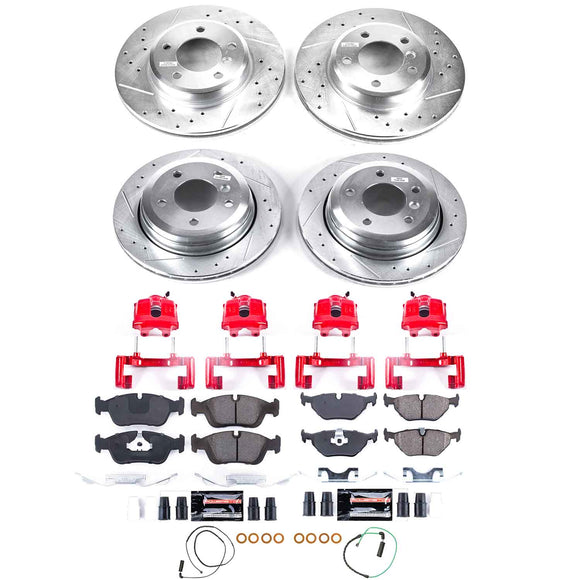 PowerStop Z23 Daily Driver Carbon-Fiber Ceramic Pads Drilled & Slotted Rotor & C