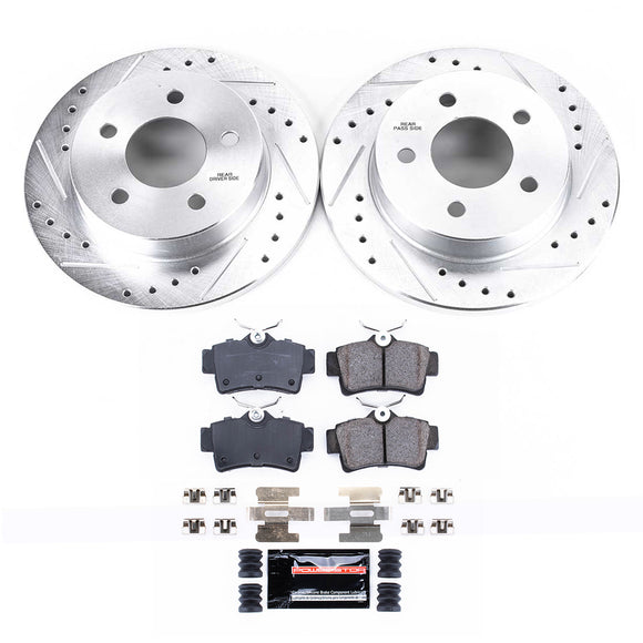 PowerStop Z23 Daily Driver Carbon-Fiber Ceramic Brake Pad and Drilled & Slotted