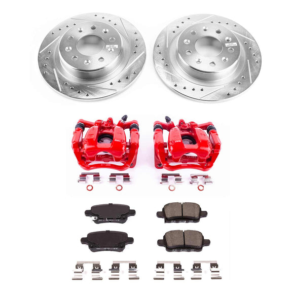 PowerStop Z23 Daily Driver Carbon-Fiber Ceramic Pads Drilled & Slotted Rotor & C