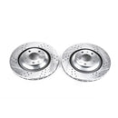 PowerStop Evolution Drilled Slotted Rotors Pair Rear For Audi A6 Quattro