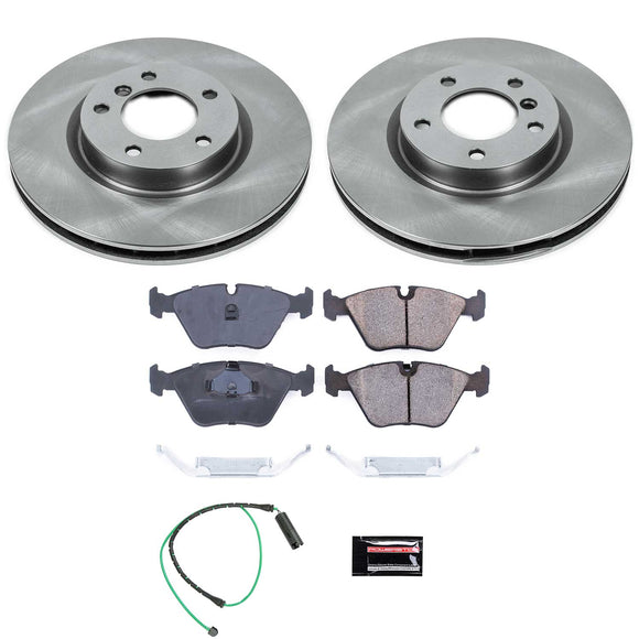 PowerStop OE Stock Replacement Low-Dust Ceramic Brake Pad and Rotor Kit