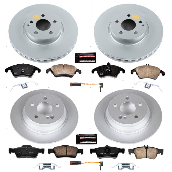 PowerStop Genuine Geomet Coated Rotor and Carbon-Fiber Ceramic Brake Pad Kit