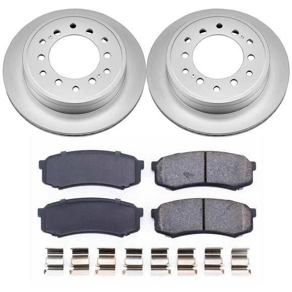 PowerStop Genuine Geomet Coated Rotor and Low-Dust Ceramic Brake Pad Kit