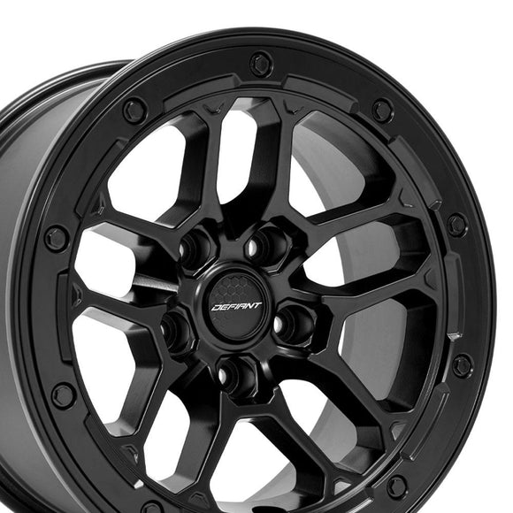 17x8 Defiant DF01 Satin Black 5x127 5x5 ET12 Wheel Rim