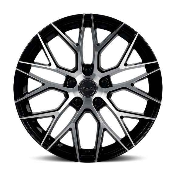 Katana KR01 Glossy Black Machined Face 5x108 ET40 CB73.1 Wheel Rim