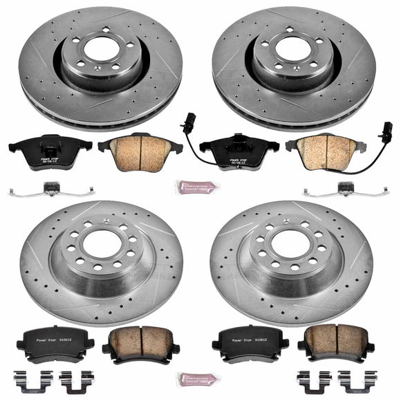 PowerStop Z23 Daily Driver Carbon-Fiber Ceramic Brake Pad and Drilled & Slotted