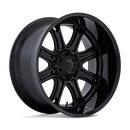 22x9 Fuel Off-Road Darkstar Black 8x170 ET1 CB125.1 Wheel Rim