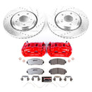 PowerStop Z26 Street Performance Ceramic Brake Pad, Drilled Slotted Rotor, and C