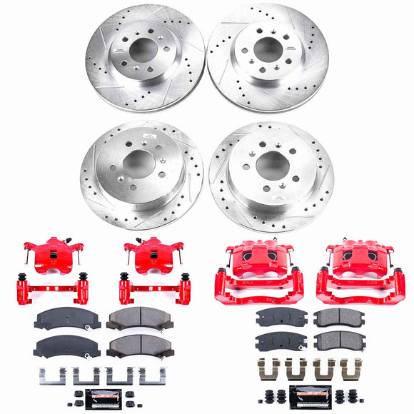 PowerStop Z23 Daily Driver Carbon-Fiber Ceramic Pads Drilled & Slotted Rotor & C