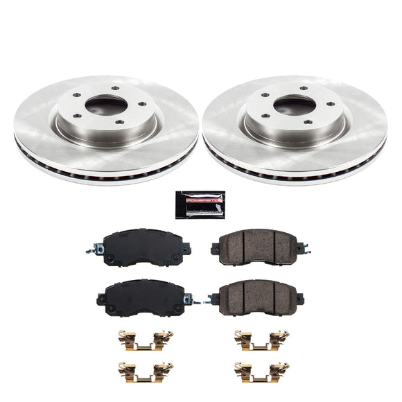 PowerStop OE Stock Replacement Low-Dust Ceramic Brake Pad and Rotor Kit