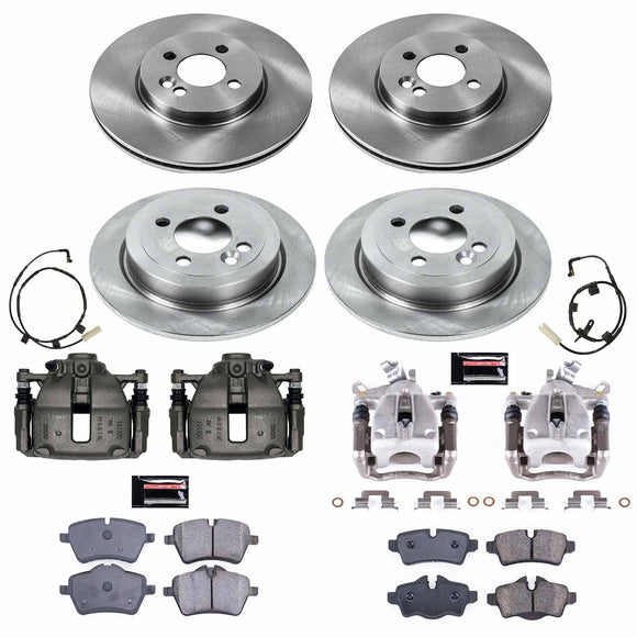 PowerStop OE Stock Replacement Low-Dust Ceramic Brake Pad, Rotor and Caliper Kit
