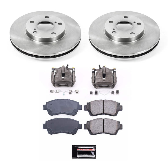 PowerStop OE Stock Replacement Low-Dust Ceramic Brake Pad, Rotor and Caliper Kit