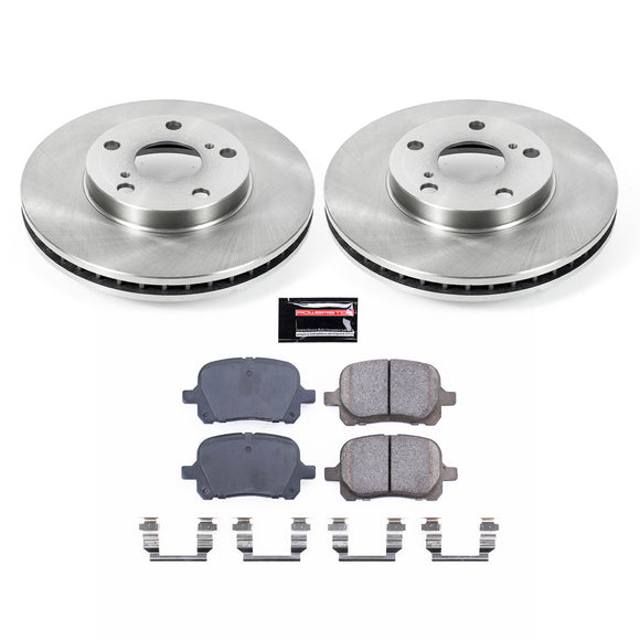 PowerStop OE Stock Replacement Low-Dust Ceramic Brake Pad and Rotor Kit