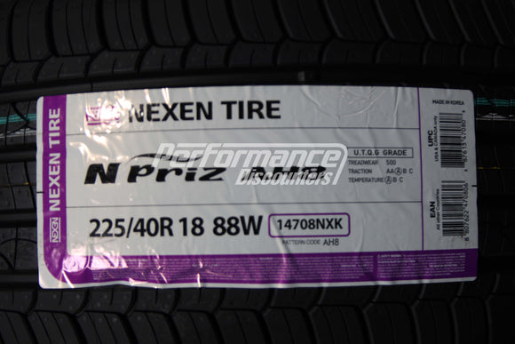 225/40R18 Nexen N Priz AH8 Tire(s) 88W BW B 225 40 18 2254018