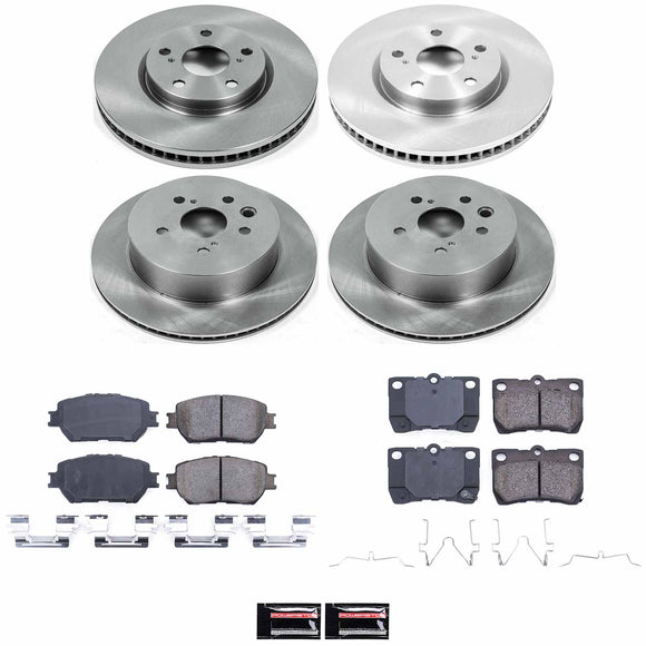 PowerStop OE Stock Replacement Low-Dust Ceramic Brake Pad and Rotor Kit