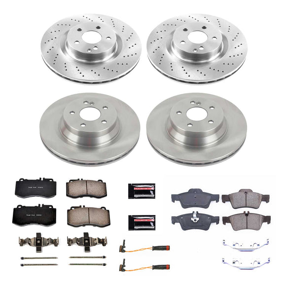 PowerStop OE Stock Replacement Low-Dust Ceramic Brake Pad and Rotor Kit