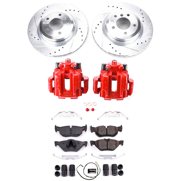 PowerStop Z23 Daily Driver Carbon-Fiber Ceramic Pads Drilled & Slotted Rotor & C
