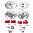 PowerStop Z26 Street Performance Ceramic Brake Pad, Drilled Slotted Rotor, and C