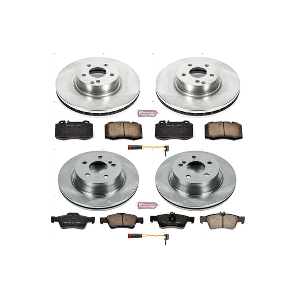 PowerStop OE Stock Replacement Low-Dust Ceramic Brake Pad and Rotor Kit
