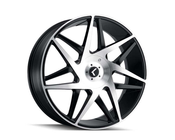 22x8.5 Kraze Phase Gloss Black Machined 5x112 ET38 CB72.62 Wheel Rim