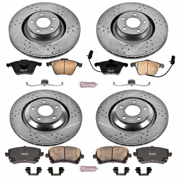 PowerStop Z23 Daily Driver Carbon-Fiber Ceramic Brake Pad and Drilled & Slotted
