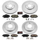 PowerStop Genuine Geomet Coated Rotor and Low-Dust Ceramic Brake Pad Kit