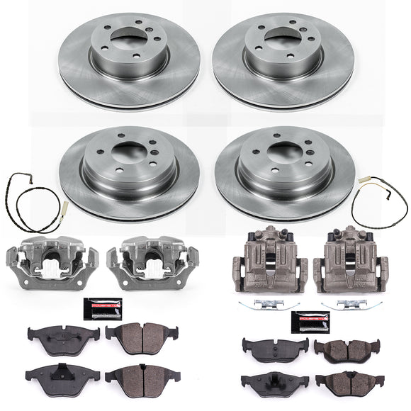 PowerStop OE Stock Replacement Low-Dust Ceramic Brake Pad, Rotor and Caliper Kit