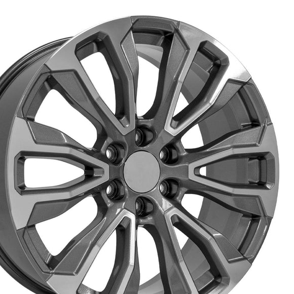 22" Replica CV30 fits GMC Yukon 1500 22x9 Gunmetal Machined