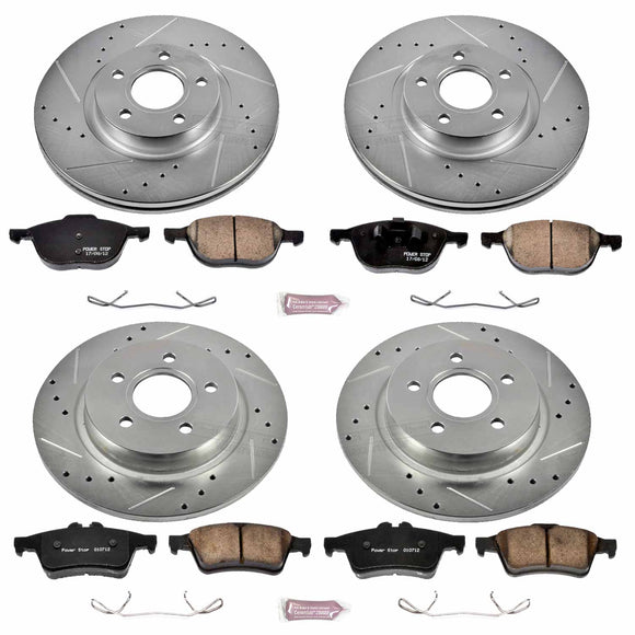 PowerStop Z23 Daily Driver Carbon-Fiber Ceramic Brake Pad and Drilled & Slotted