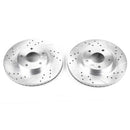 PowerStop Evolution Drilled Slotted Rotors Pair Front For Nissan Maxima