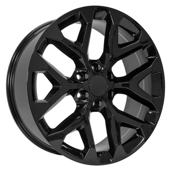 22" Replica CV98B fits Chevy Silverado 22x9 Gloss Black