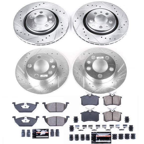 PowerStop Z23 Daily Driver Carbon-Fiber Ceramic Brake Pad and Drilled & Slotted