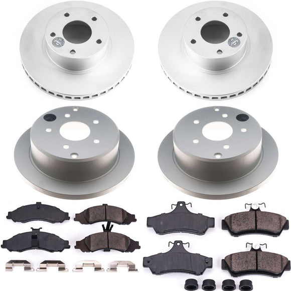 PowerStop Genuine Geomet Coated Rotor and Low-Dust Ceramic Brake Pad Kit