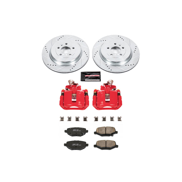 PowerStop Z23 Daily Driver Carbon-Fiber Ceramic Pads Drilled & Slotted Rotor & C