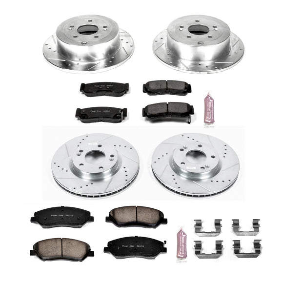 PowerStop Z23 Daily Driver Carbon-Fiber Ceramic Brake Pad and Drilled & Slotted