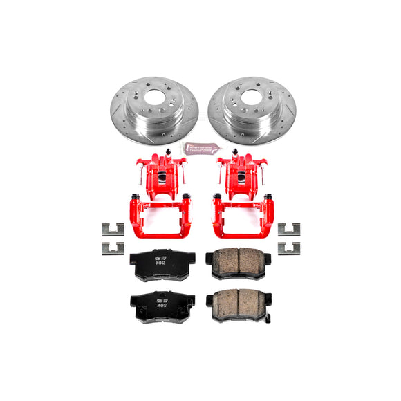 PowerStop Z23 Daily Driver Carbon-Fiber Ceramic Pads Drilled & Slotted Rotor & C