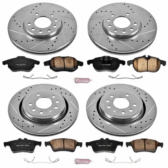 PowerStop Z23 Daily Driver Carbon-Fiber Ceramic Brake Pad and Drilled & Slotted