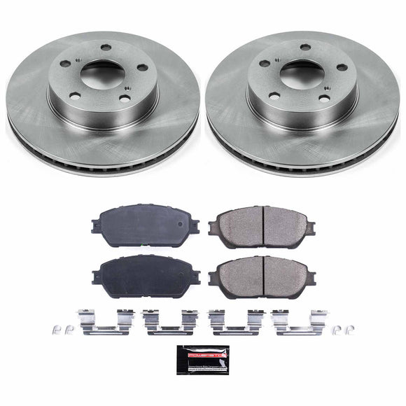 PowerStop OE Stock Replacement Low-Dust Ceramic Brake Pad and Rotor Kit