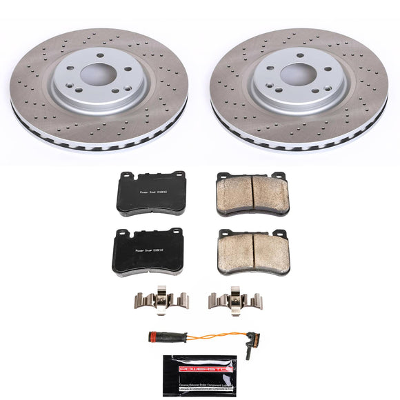 PowerStop Semi-Coated Rotor and Low-Dust Ceramic Brake Pad Kit
