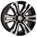22" Replica Wheel CV44 Fits GMC Yukon Rim 22x9 Black Mach'd Wheel