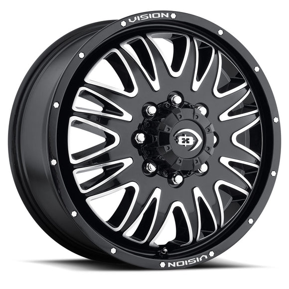20x8.25 Vision 401 Rival Gloss Black Machined Face 8x210 ET106 CB154.3